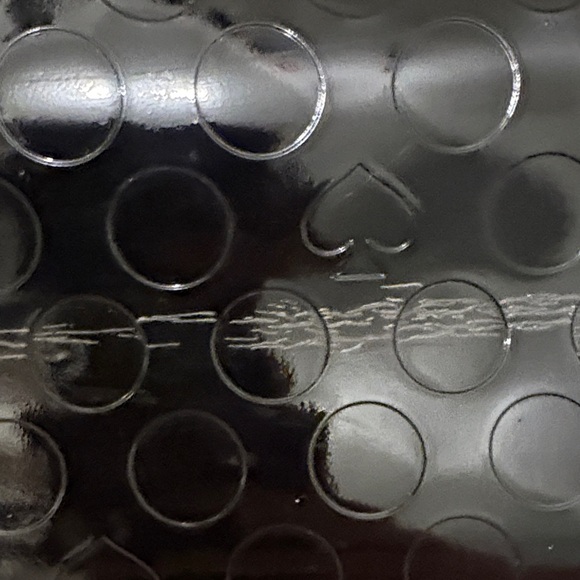 Kate Spade Glossy Black Circle and Spade Pattern Tote - Picture 9 of 16